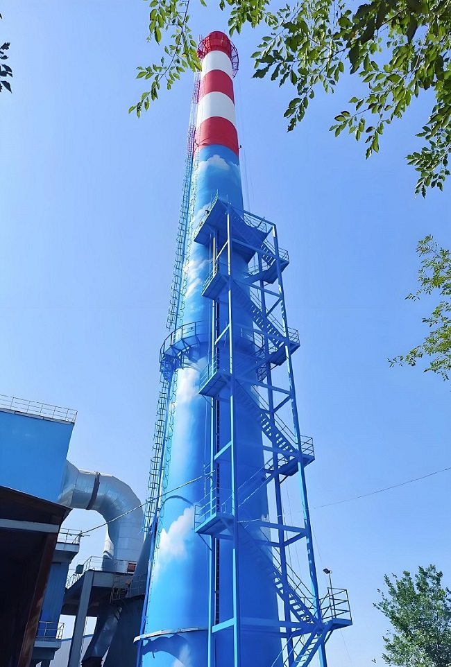 煙囪美化為煙筒添彩，讓藍(lán)天與城市共綻芳華